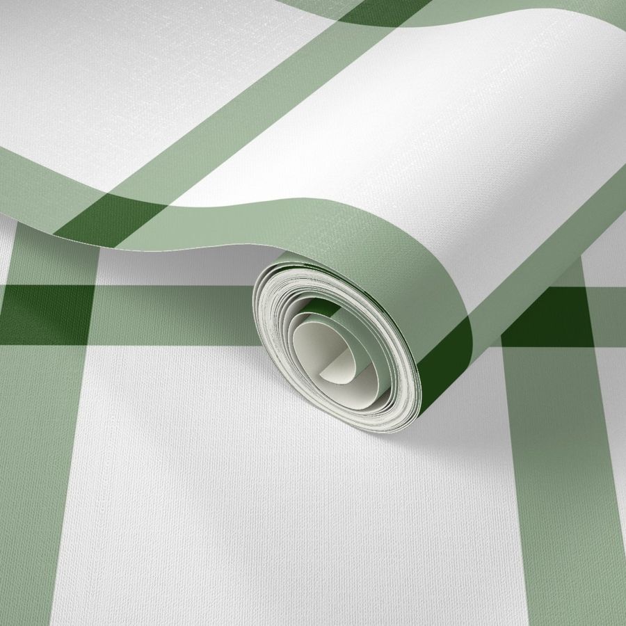 Sage Green Gingham Wallpaper | Spoonflower