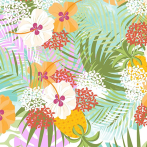 Tropical bouquet pattern