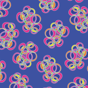 Groovy Pattern Large Blue Background
