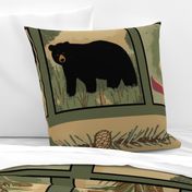 Black Bear Moose Quilt xLge 2 yards