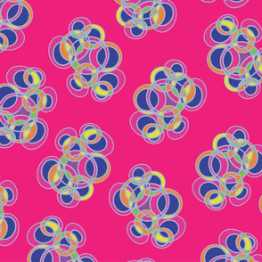 Groovy Pattern Large Pink Background