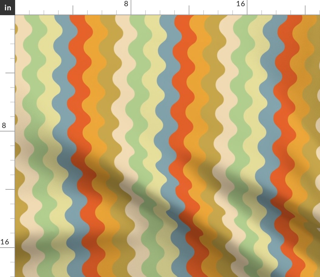 70s Ombre Retro Waves - Large Scale