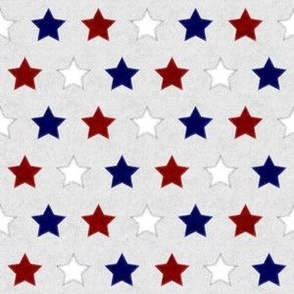 Red White and Blue Stars Off White Fabric Look Background