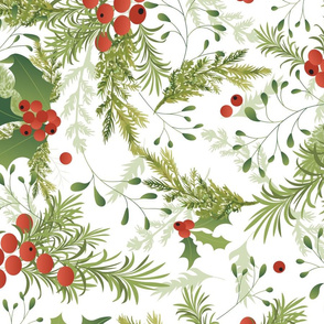 Christmas mistletoe pattern