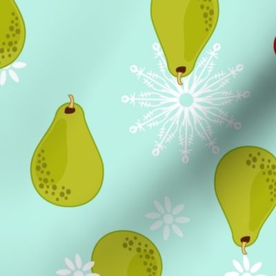 Christmas pear and apple pattern