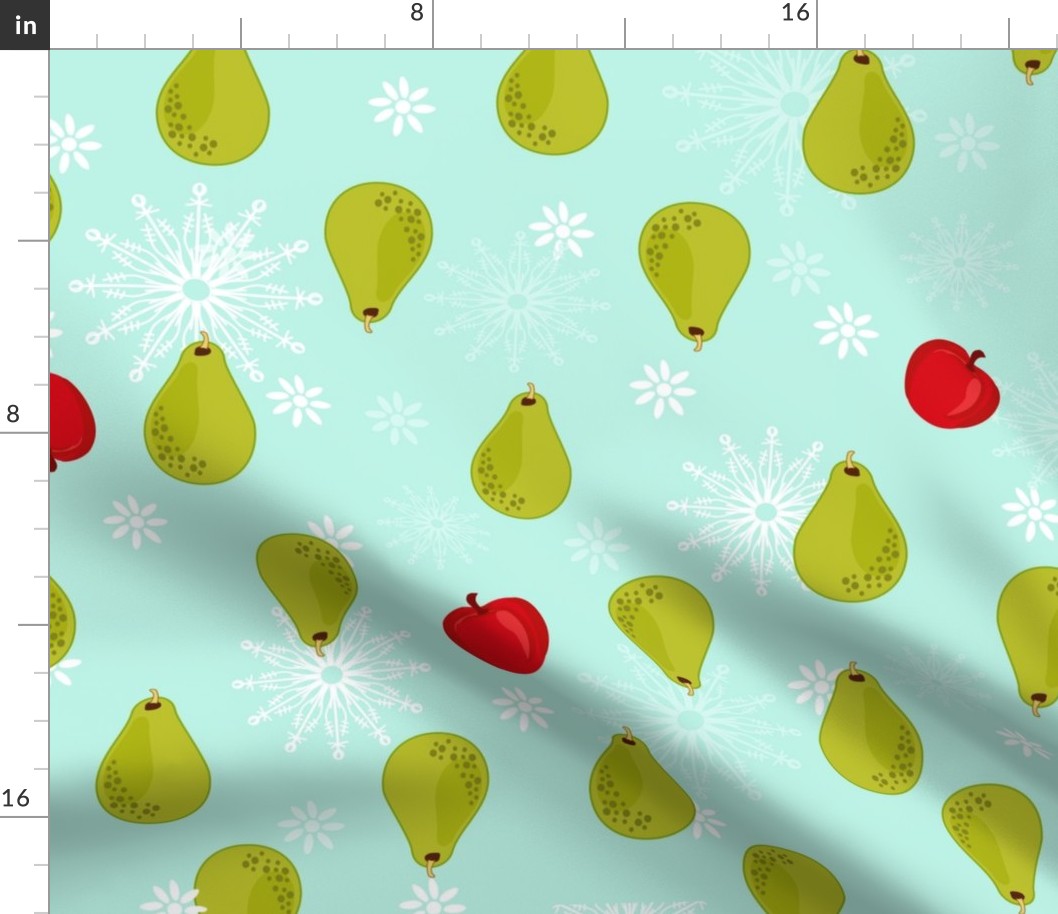 Christmas pear and apple pattern