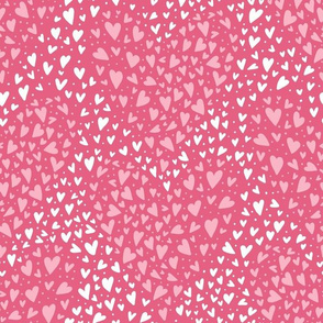 Heart, Heart, hearts in carnation pink