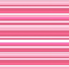 Valentine Love me do stripe -  Cyclamen pink