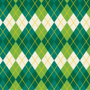 (M Scale) Green and Yellow Argyle