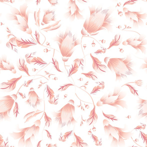 reimagined damask white  and pink flowers  by art for joy lesja saramakova gajdosikova design