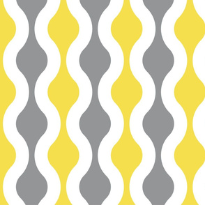 Retro yellow and grey