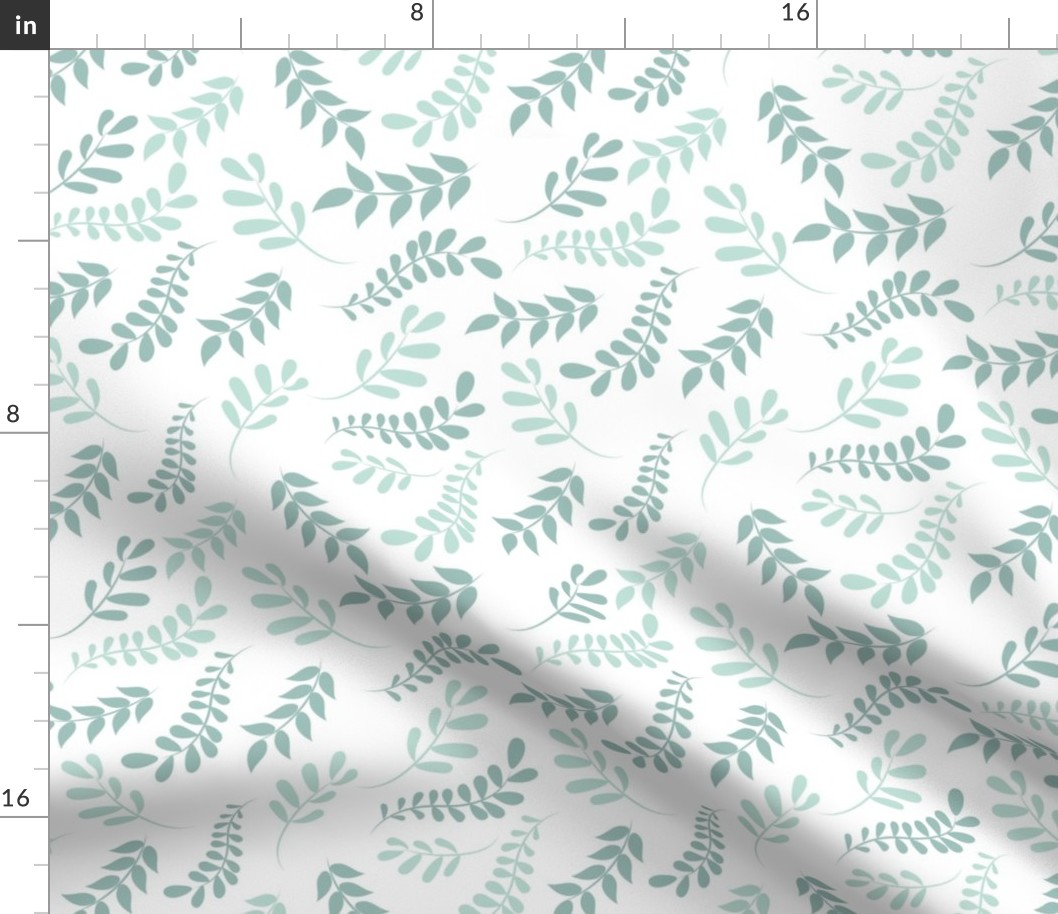 white_green_branches_  by art for joy lesja saramakova gajdosikova design