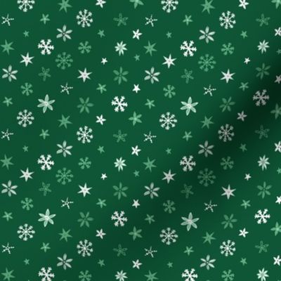 Christmas Stars - Forest green
