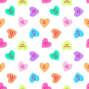 Valentines Sweetheart Candy Fabric