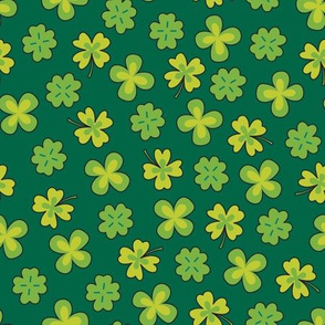 (M Scale) Clover Scattered Pattern on Green