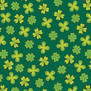 (S Scale) Clover Scattered Pattern on Green