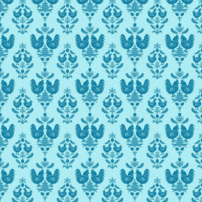 chicken damask blues