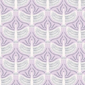 Extra small -herons in flight - soft lilac with white