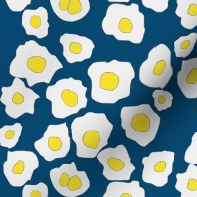 Sunny Side Up Breakfast Eggs - Blue 
