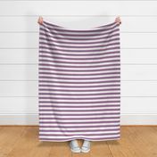 Large Mauve Awning Stripe Pattern Horizontal in White