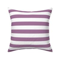 Large Mauve Awning Stripe Pattern Horizontal in White