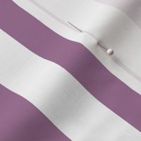 Large Mauve Awning Stripe Pattern Vertical in White