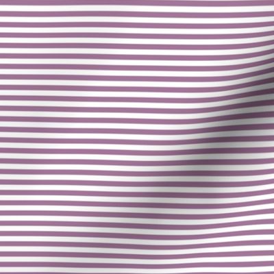 Small Mauve Bengal Stripe Pattern Horizontal in White