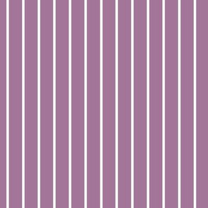 Mauve Pin Stripe Pattern Vertical in White