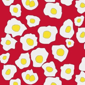 Sunny Side Up Breakfast Eggs  - Red