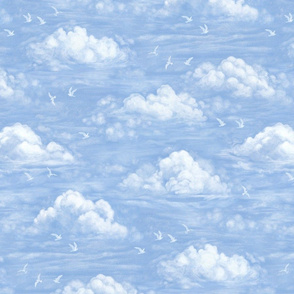 Dreamy Clouds - sky blue - medium