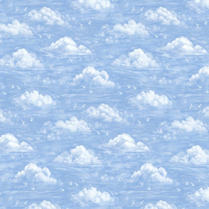 Dreamy Clouds - sky blue - small