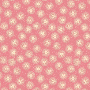 Golden Sun - multidirectional - dusty rose pink - small scale