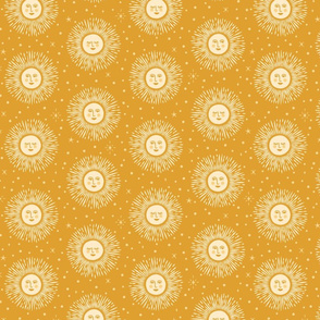 Golden Sun - mustard yellow - medium scale