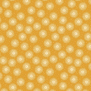 Golden Sun - multidirectional - mustard yellow - small scale