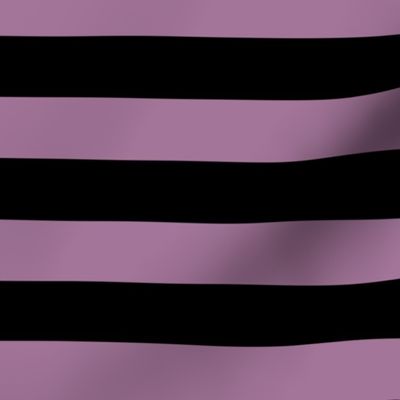 Large Mauve Awning Stripe Pattern Horizontal in Black