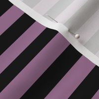 Mauve Awning Stripe Pattern Horizontal in Black