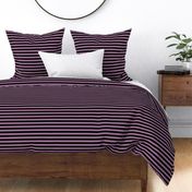 Mauve Awning Stripe Pattern Horizontal in Black