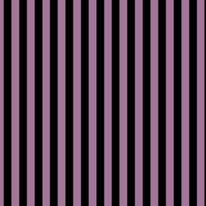 Mauve Bengal Stripe Pattern Vertical in Black