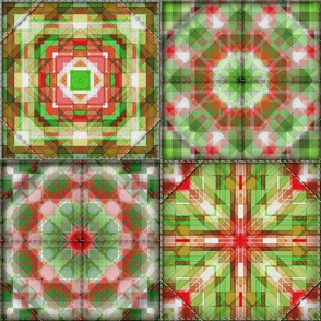 Red ,Green Christmas Quilt