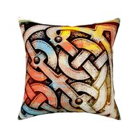 Faux Leather Celtic Throw pillow topper.