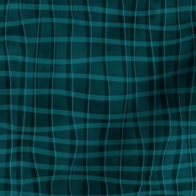Copperfants - squiggly plaid teal