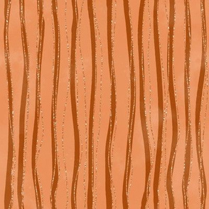 Copperfants - squiggly stripes caramel with copper