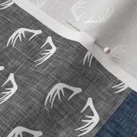 Woodland Patchwork - navy and grey (buck) quilt woodland (90) C20BS