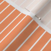 Tangerine Pin Stripe Pattern Horizontal in White