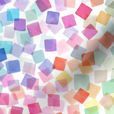 Confetti party plaids Geometric Multicolor Rainbow Medium