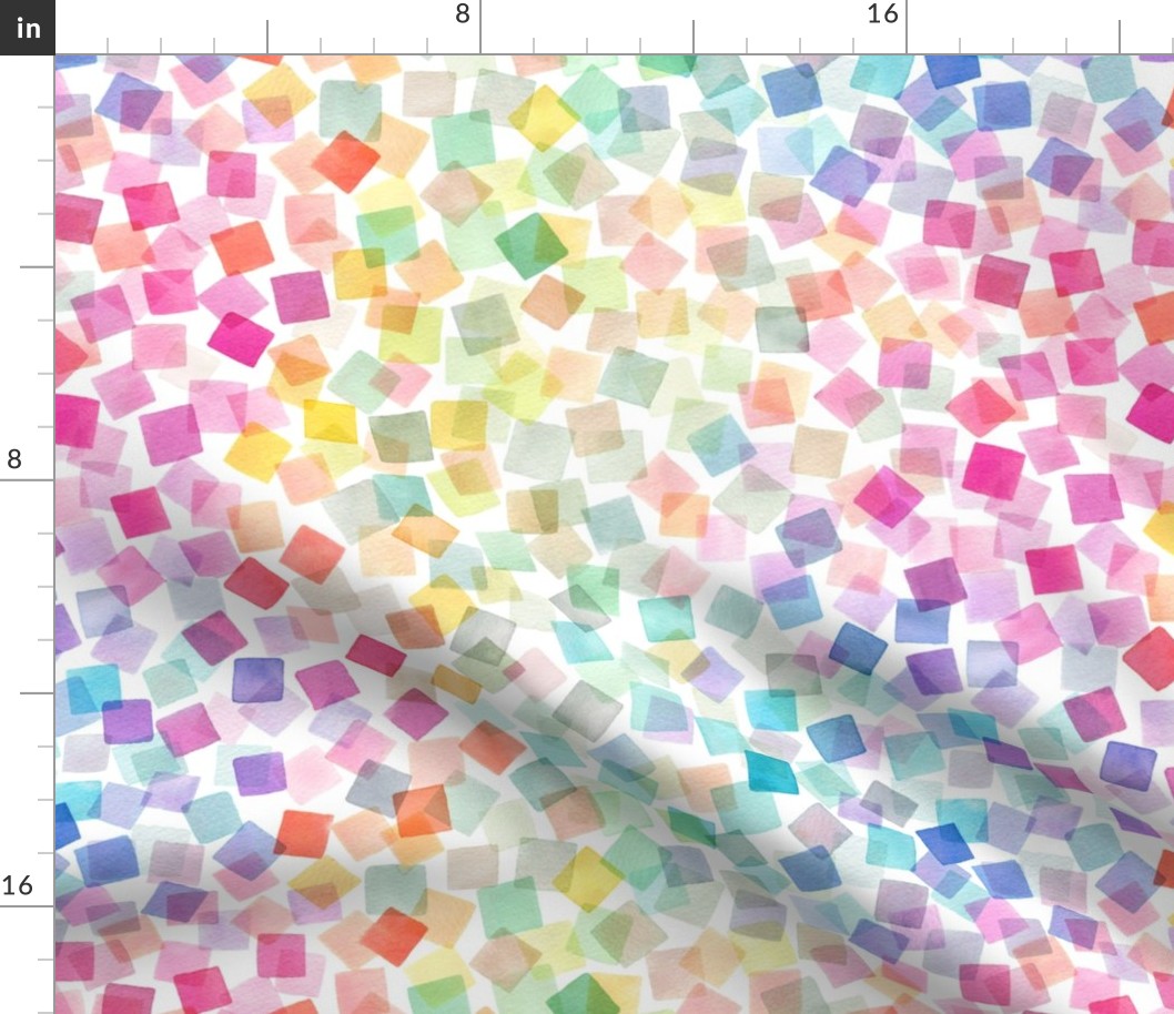 Confetti party plaids Geometric Multicolor Rainbow Medium