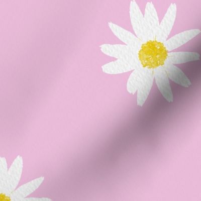 Watercolor Daisy Dots Floral | Pink