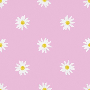 Watercolor Daisy Dots Floral | Pink