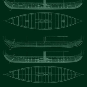 Green white Black Gokstad Longship