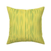 Hand drawn Stripes - Green on Yellow